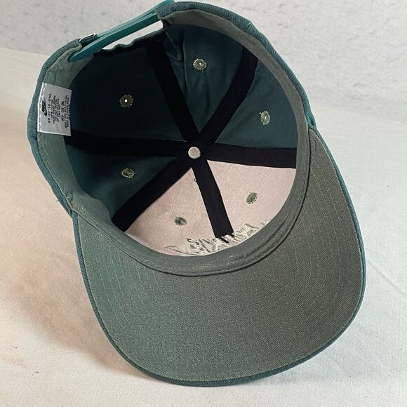 Nike Vtg Hat Swoosh Logo Spellout Snapback Cap Green 1990s White Tag Taiwan OSFA - Picture 6 of 10
